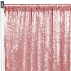 Velvet 12ft H x 52' W Drape/Backdrop Curtain Panel - Dusty Rose/Mauve