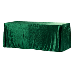 Velvet 90'x132' Rectangular Tablecloth - Emerald Green