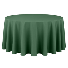 Premium Polyester 132' Round Tablecloth - Forest Green