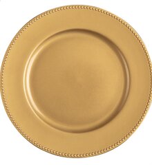 Gold beaded rim charger plate