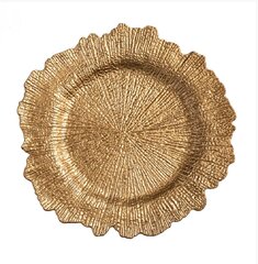 Gold reef charger plate