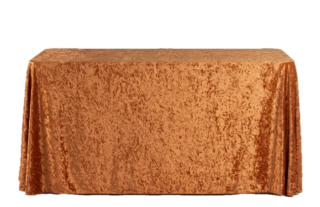 Velvet 90" x 156" Rectangular Tablecloth - Rust