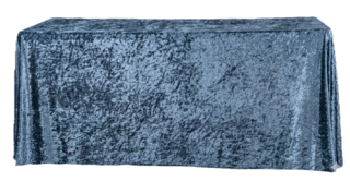 Velvet 90" x 156" Rectangular Tablecloth - Steele Blue 