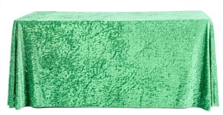 Velvet 90" x 132" Rectangular Tablecloth - Mint Green