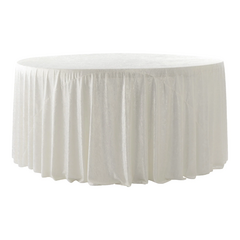 Velvet 120' Round Tablecloth - Ivory