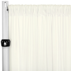 Spandex 4-way Stretch Drape Curtain 12ft H x 60' W - Ivory