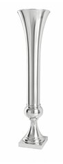 Large silver trumpet vase centerpiece