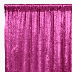 Velvet 12ft H x 52' W Drape/Backdrop Curtain Panel - Magenta