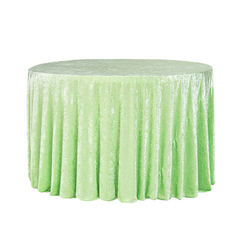 Velvet 120' Round Tablecloth - Mint Green