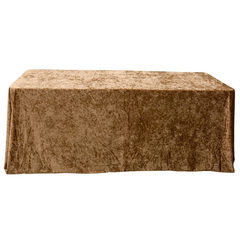Velvet 90'x132' Rectangular Tablecloth - Mocha Brown
