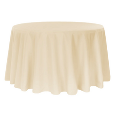 Premium Polyester 120' Round Tablecloth - Nude