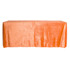 Velvet 90'x132' Rectangular Tablecloth - Orange