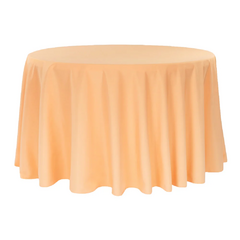 Premium Polyester 120' Round Tablecloth - Peach