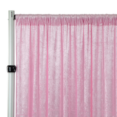 Velvet 12ft H x 52' W Drape/Backdrop Curtain Panel - Pink