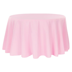 Premium Polyester 132' Round Tablecloth - Pink
