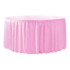 Velvet 120' Round Tablecloth - Pink