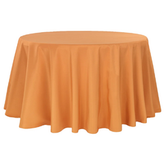 Premium Polyester 132' Round Tablecloth - Burnt Orange
