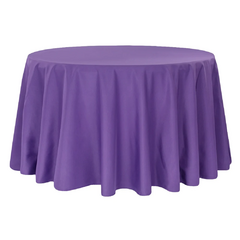 Premium Polyester 132' Round Tablecloth - Purple