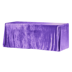 Velvet 90'x132' Rectangular Tablecloth - Purple