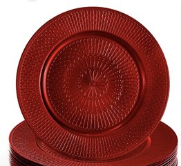 red beaded charger plate