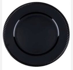 black roped rim charger plate