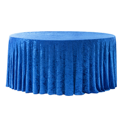 Velvet 120' Round Tablecloth - Royal Blue