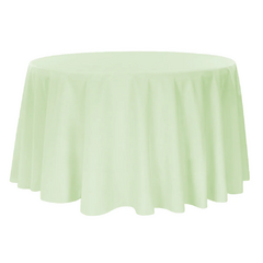 Premium Polyester 132' Round Tablecloth - Sage Green