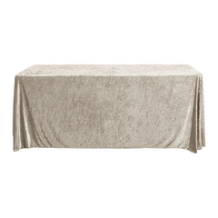 Velvet 90'x132' Rectangular Tablecloth - Taupe