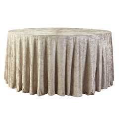 Velvet 120' Round Tablecloth - Taup