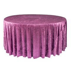 Velvet 132' Round Tablecloth - Violet