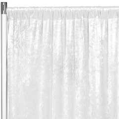 Velvet 12ft H x 52' W Drape/Backdrop Curtain Panel - White