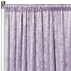 Velvet 12ft H x 52' W Drape/Backdrop Curtain Panel - Wisteria