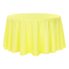 Premium Polyester 132' Round Tablecloth - Yellow