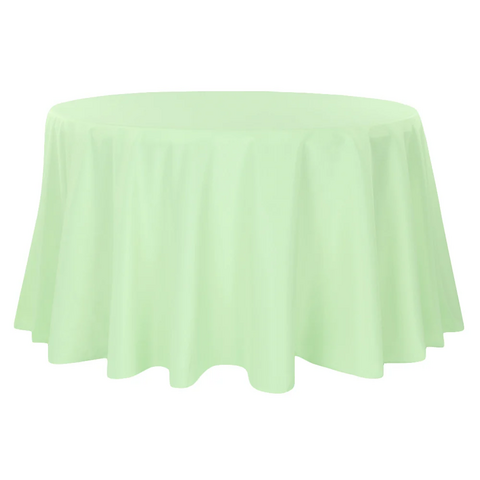 Premium Polyester 120in Round Tablecloth - Mint Green
