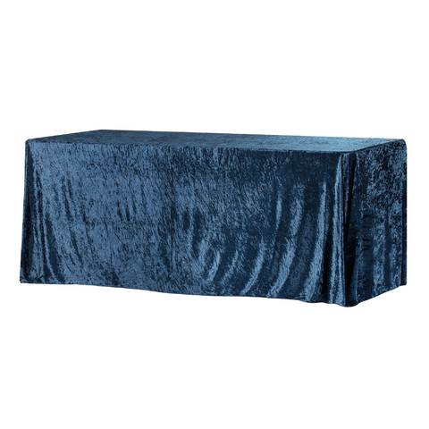 Velvet 90in x 132in Rectangular Tablecloth - Navy Blue