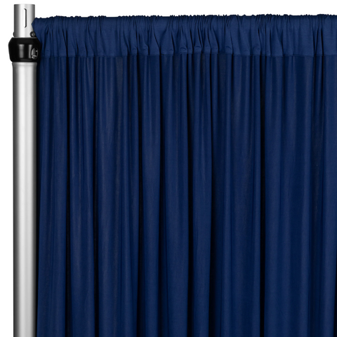 Spandex 4-way Stretch Drape Curtain 12ft H x 60in W - Navy Blue