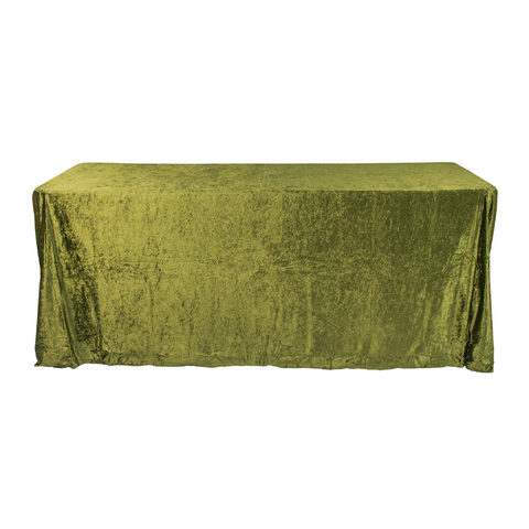 Velvet 90in x 132in Rectangular Tablecloth - Olive Green