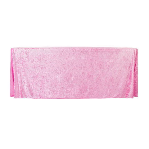 Velvet 90in x 132in Rectangular Tablecloth - Pink