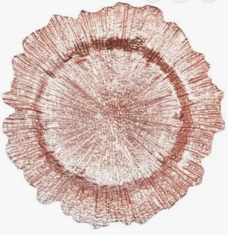 rose gold reef charger plate