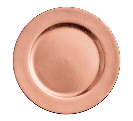 Rose gold charger plate