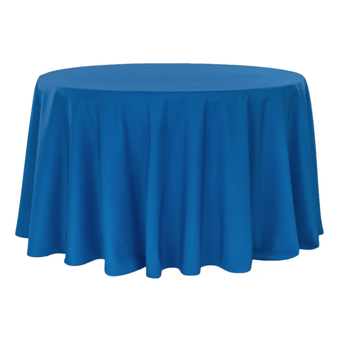 Premium Polyester 120in Round Tablecloth - Royal Blue