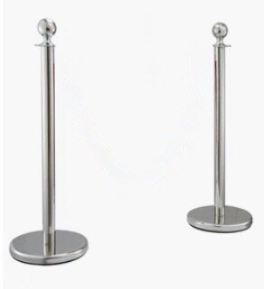 Silver Stanchion post