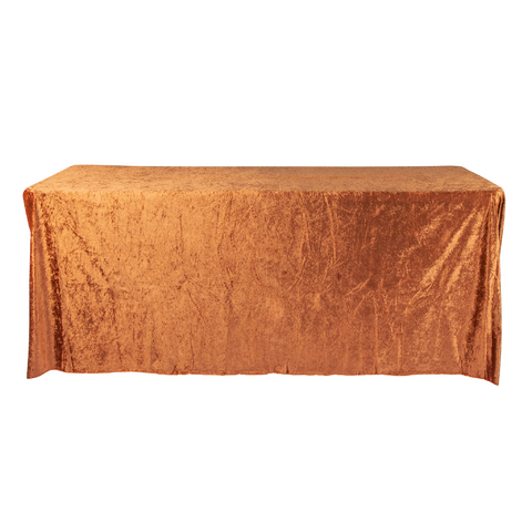 Velvet 90in x 132in Rectangular Tablecloth - Terracotta