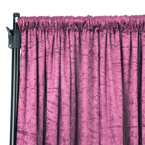 Velvet 12ft H x 52in W Drape/Backdrop Curtain Panel - Violet