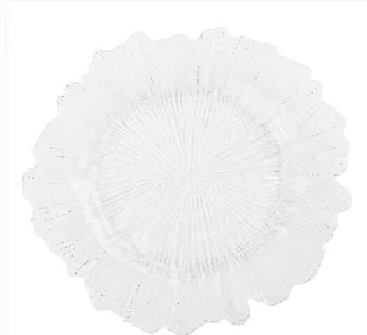 white reef charger plate