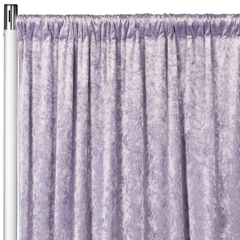 Velvet 12ft H x 52in W Drape/Backdrop Curtain Panel - Wisteria