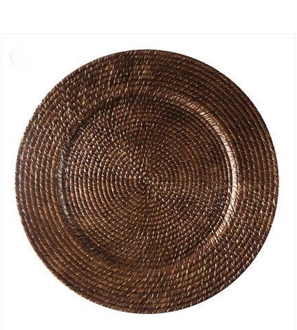 deep gold braided charger plate