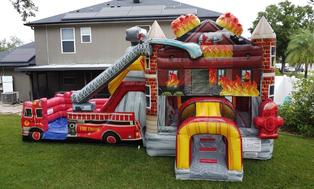 Firefighter themed inflatable rental Central Florida