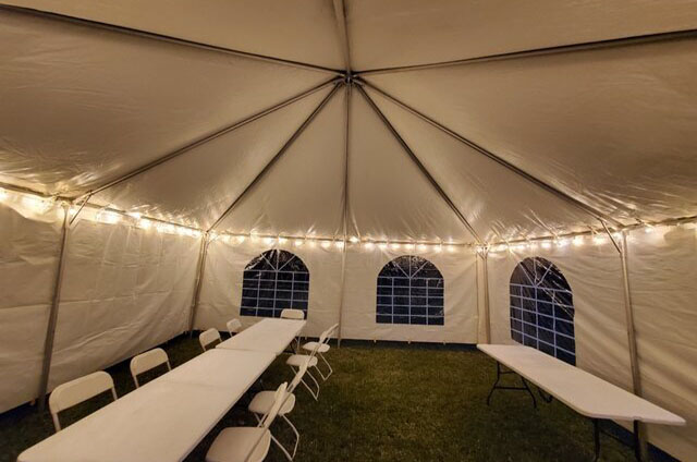 Enclosed party best sale tent rentals