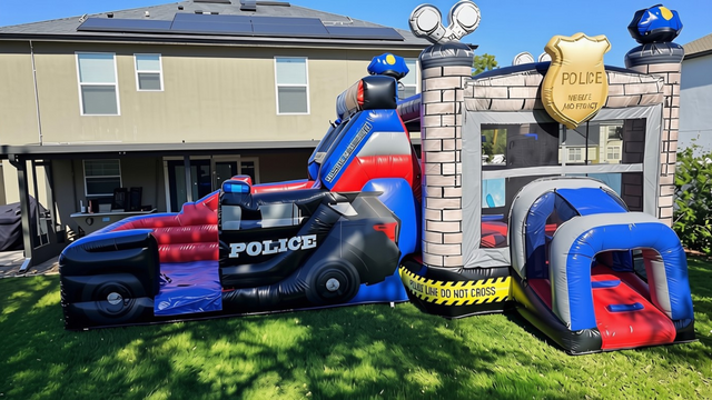 Police Cruiser (Dual Dry Slide Combo with Basketball Hoop)